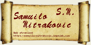 Samuilo Mitraković vizit kartica